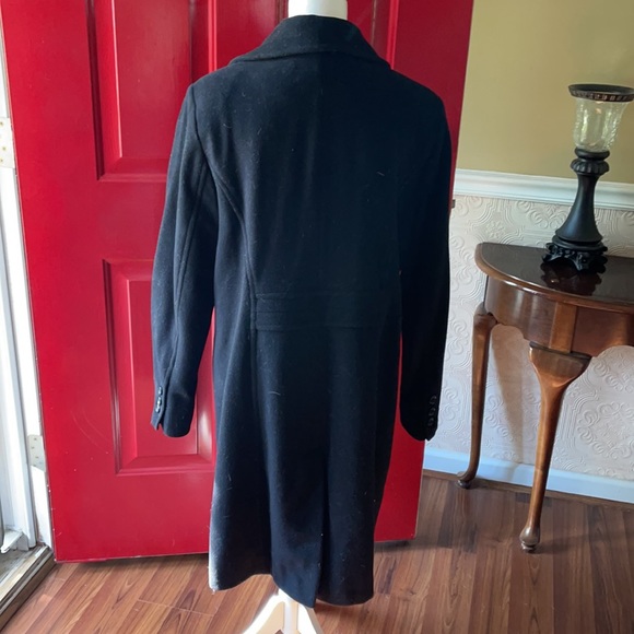 Anne Klein black wool coat.  Button up sz 16 - Picture 2 of 2